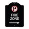 Signmission No Parking Symbol and Right Arrow Heavy-Gauge Aluminum Architectural Sign, 24" x 18", BS-1824-24654 A-DES-BS-1824-24654 - alternate 1